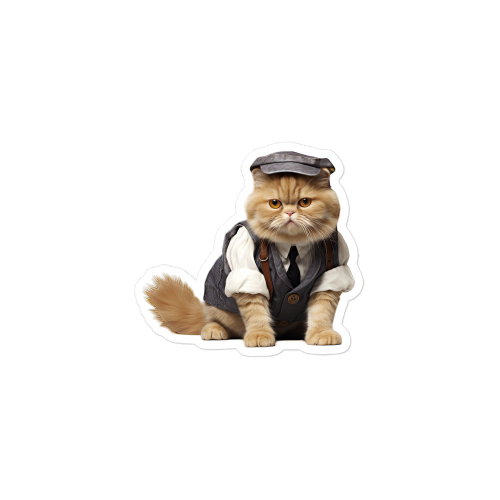 Exotic Shorthair Transit Operator Sticker - Stickerfy.ai