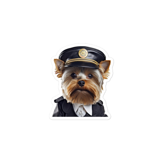 Yorkshire Terrier Transit Operator Sticker - Stickerfy.ai