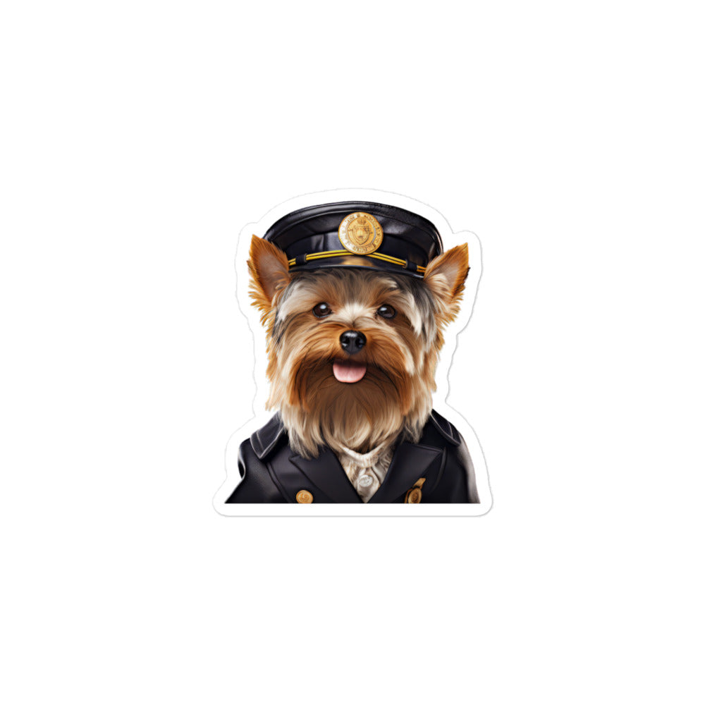 Yorkshire Terrier Transit Operator Sticker - Stickerfy.ai