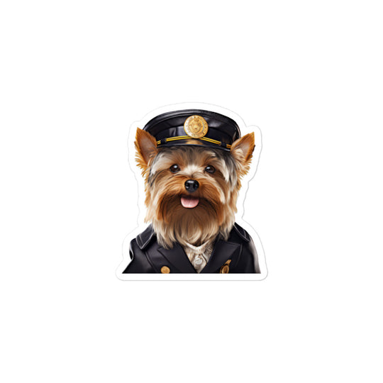 Yorkshire Terrier Transit Operator Sticker - Stickerfy.ai
