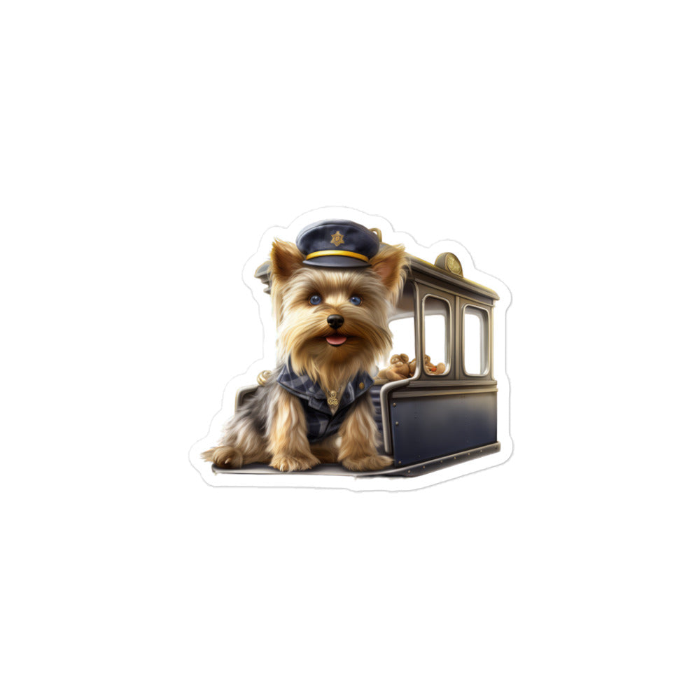 Yorkshire Terrier Transit Operator Sticker - Stickerfy.ai
