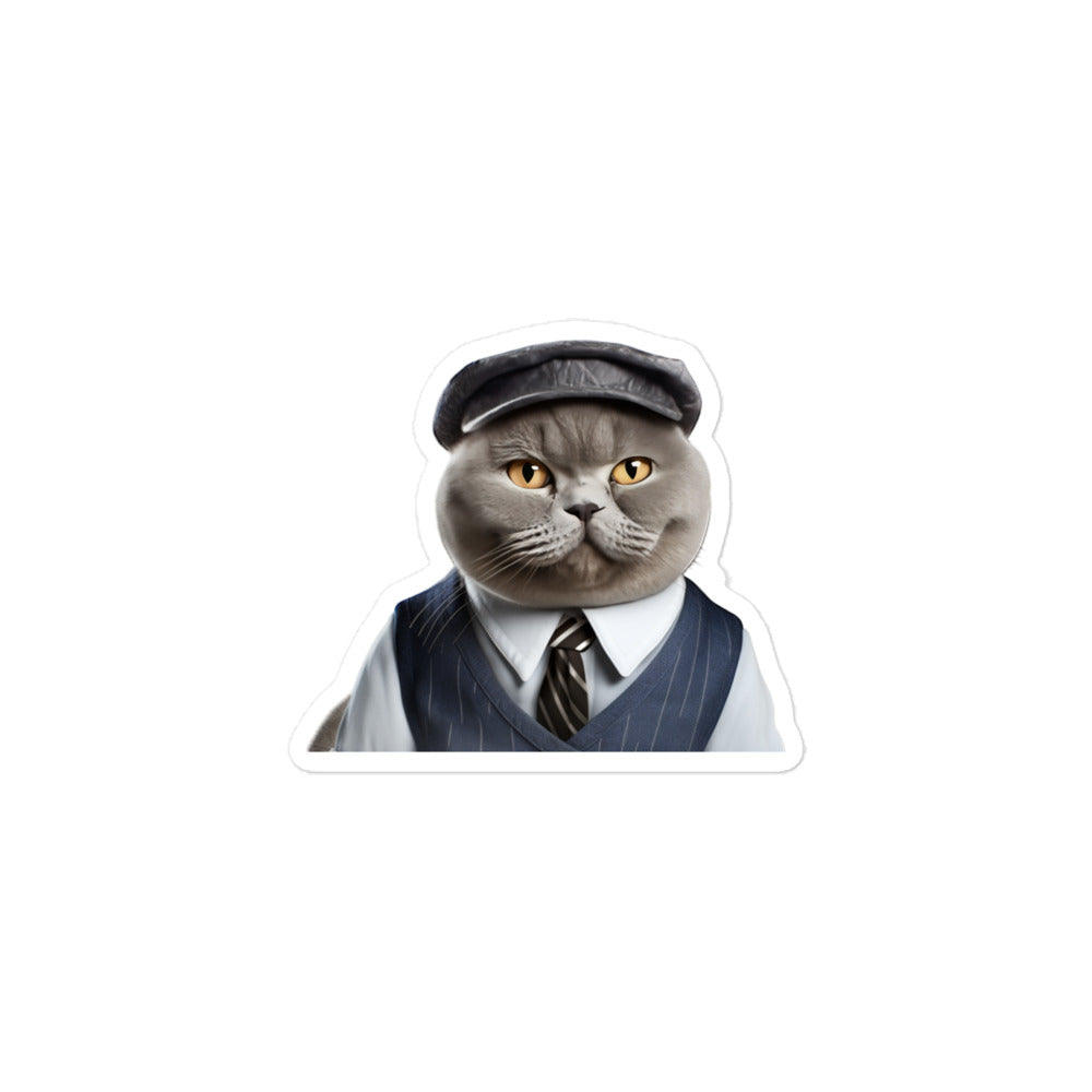 British Shorthair Transit Operator Sticker - Stickerfy.ai