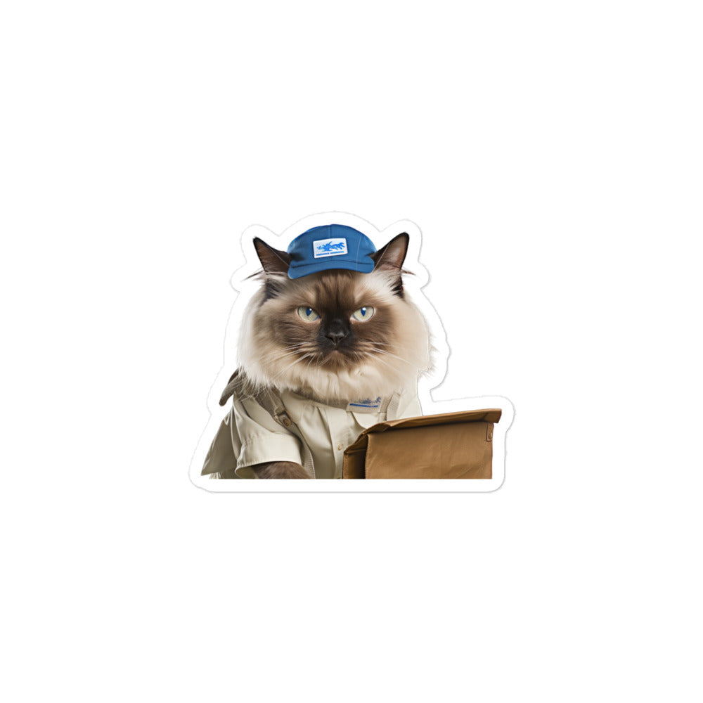 Birman Mail Carrier Sticker - Stickerfy.ai