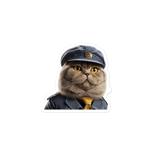 Scottish Fold Transit Operator Sticker - Stickerfy.ai