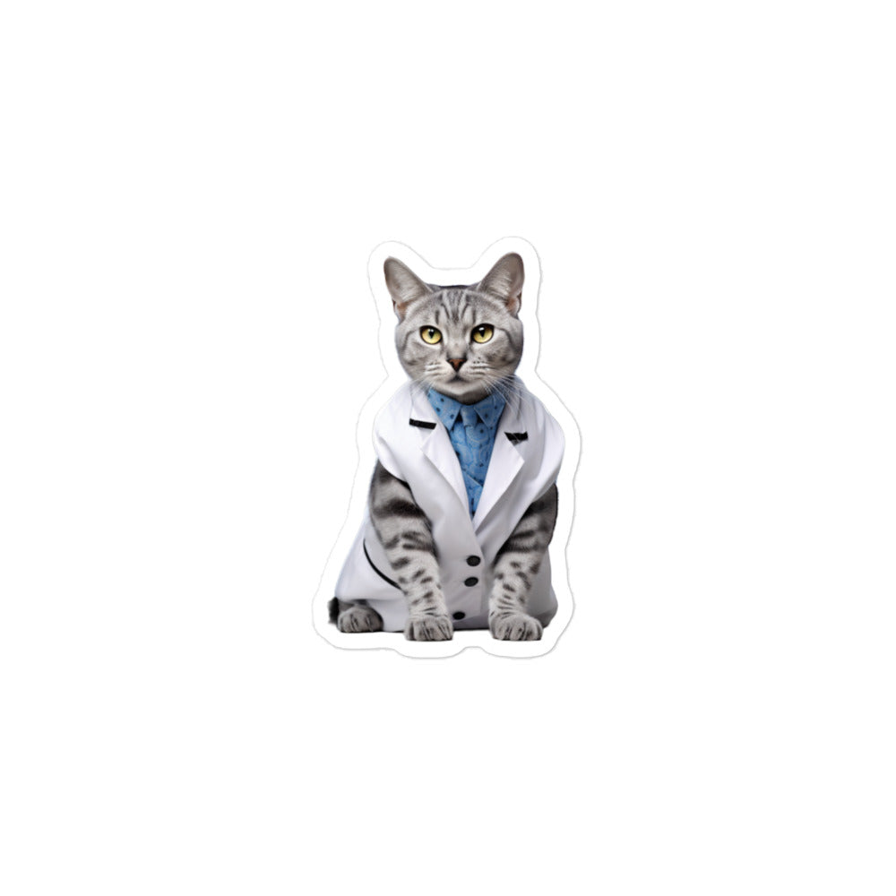 Egyptian Mau Pharmacist Sticker - Stickerfy.ai