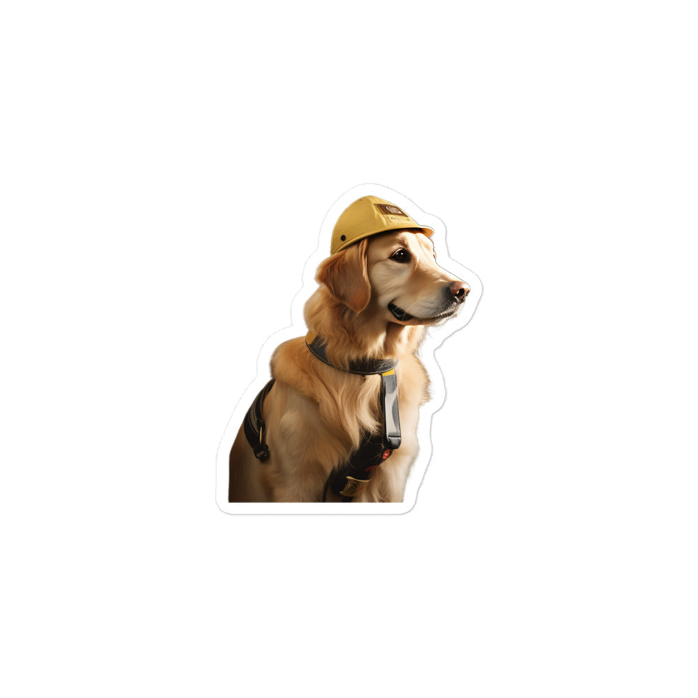 Golden Retriever Transit Operator Sticker - Stickerfy.ai