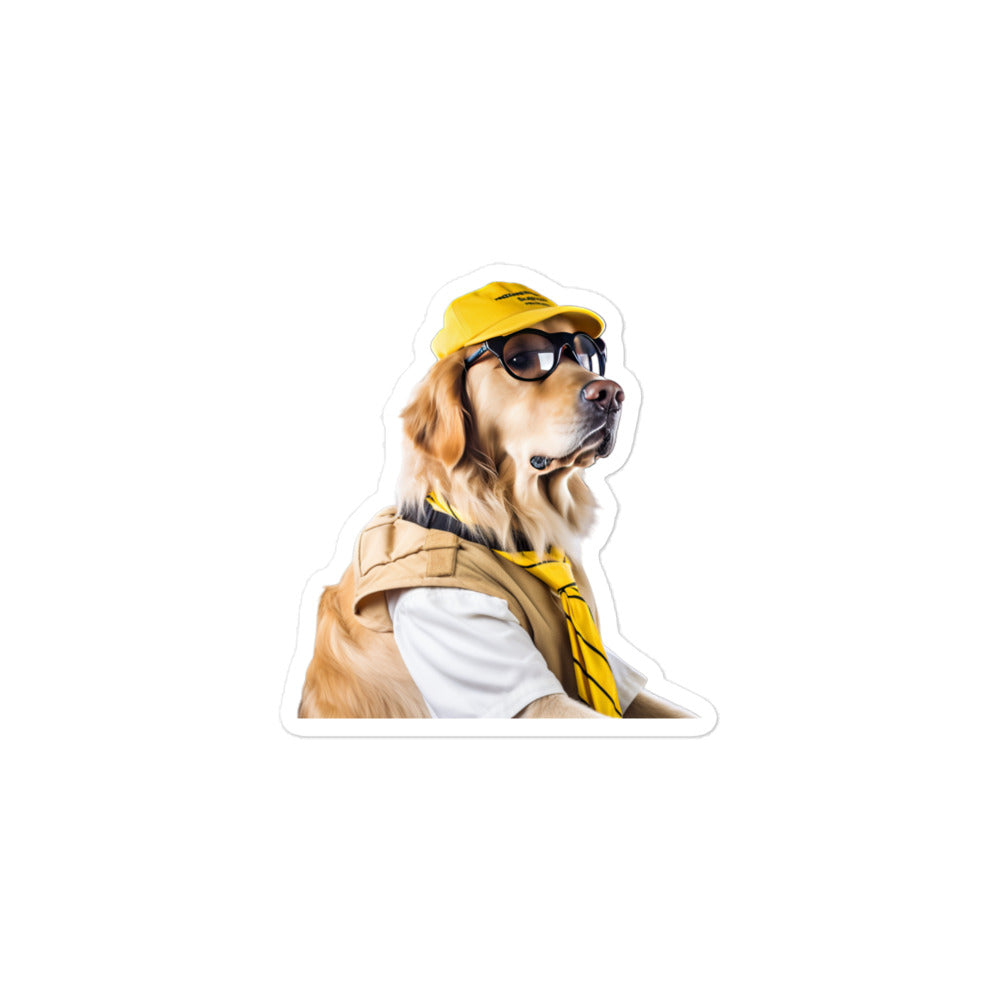 Golden Retriever Transit Operator Sticker - Stickerfy.ai