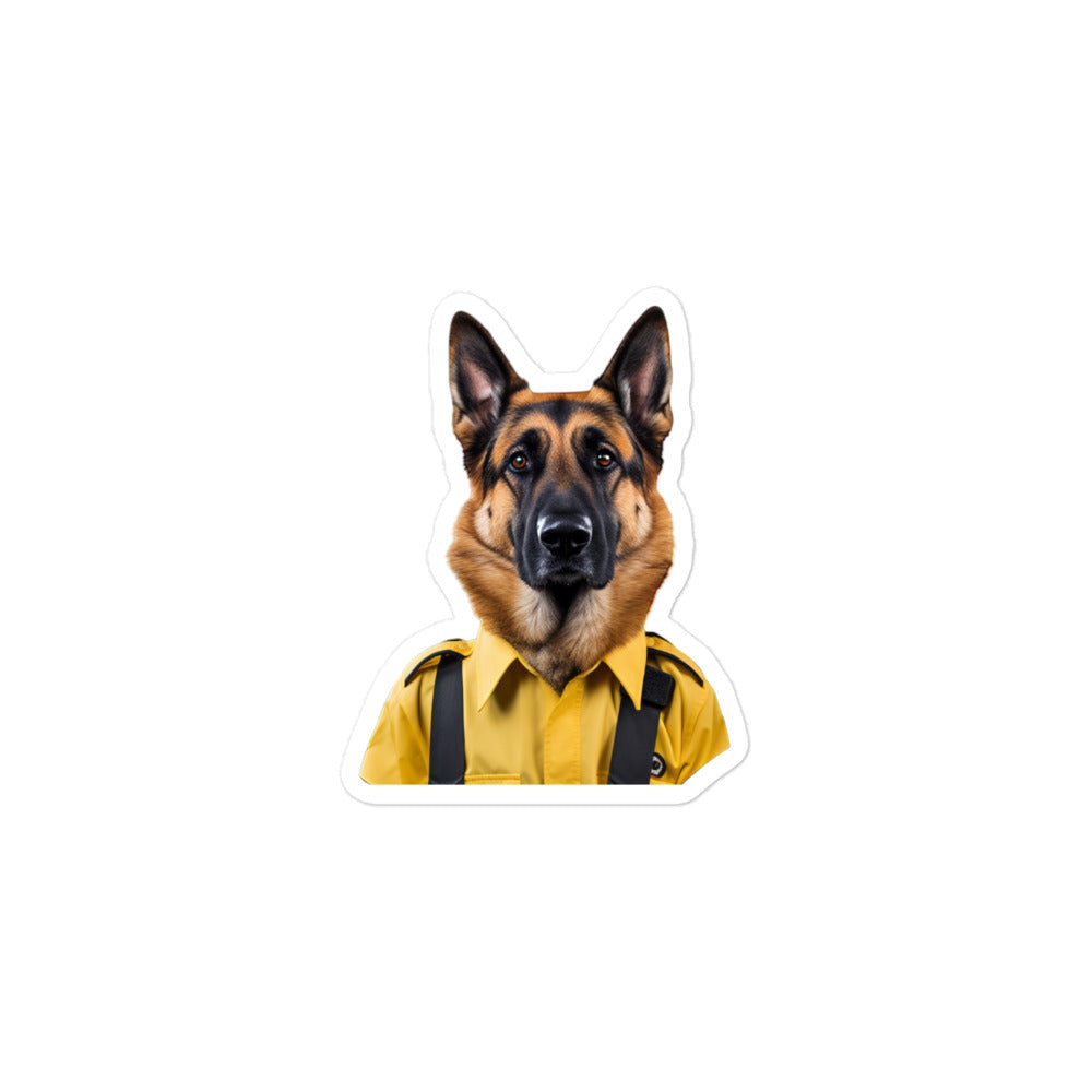 German Shepherd Transit Operator Sticker - Stickerfy.ai