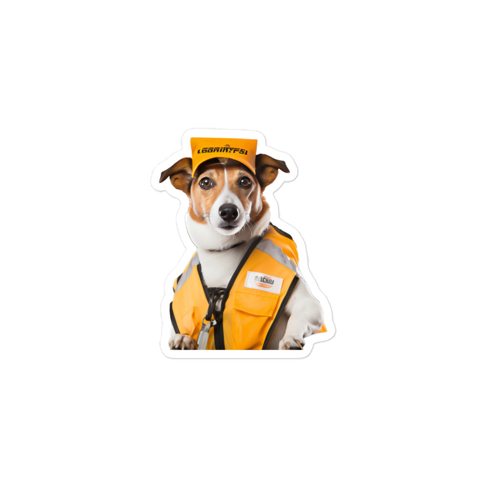 Jack Russell Terrier Transit Operator Sticker - Stickerfy.ai