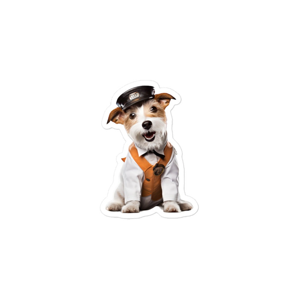 Jack Russell Terrier Transit Operator Sticker - Stickerfy.ai