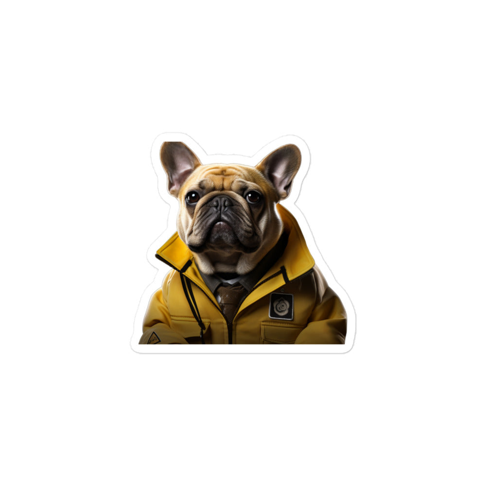 French Bulldog Transit Operator Sticker - Stickerfy.ai