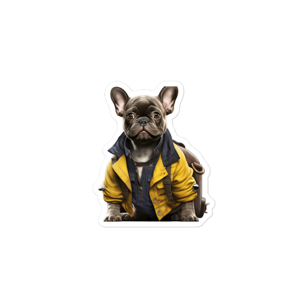 French Bulldog Transit Operator Sticker - Stickerfy.ai