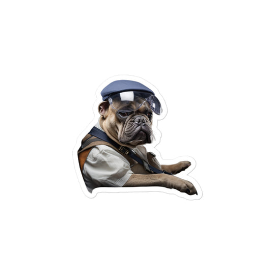 French Bulldog Transit Operator Sticker - Stickerfy.ai