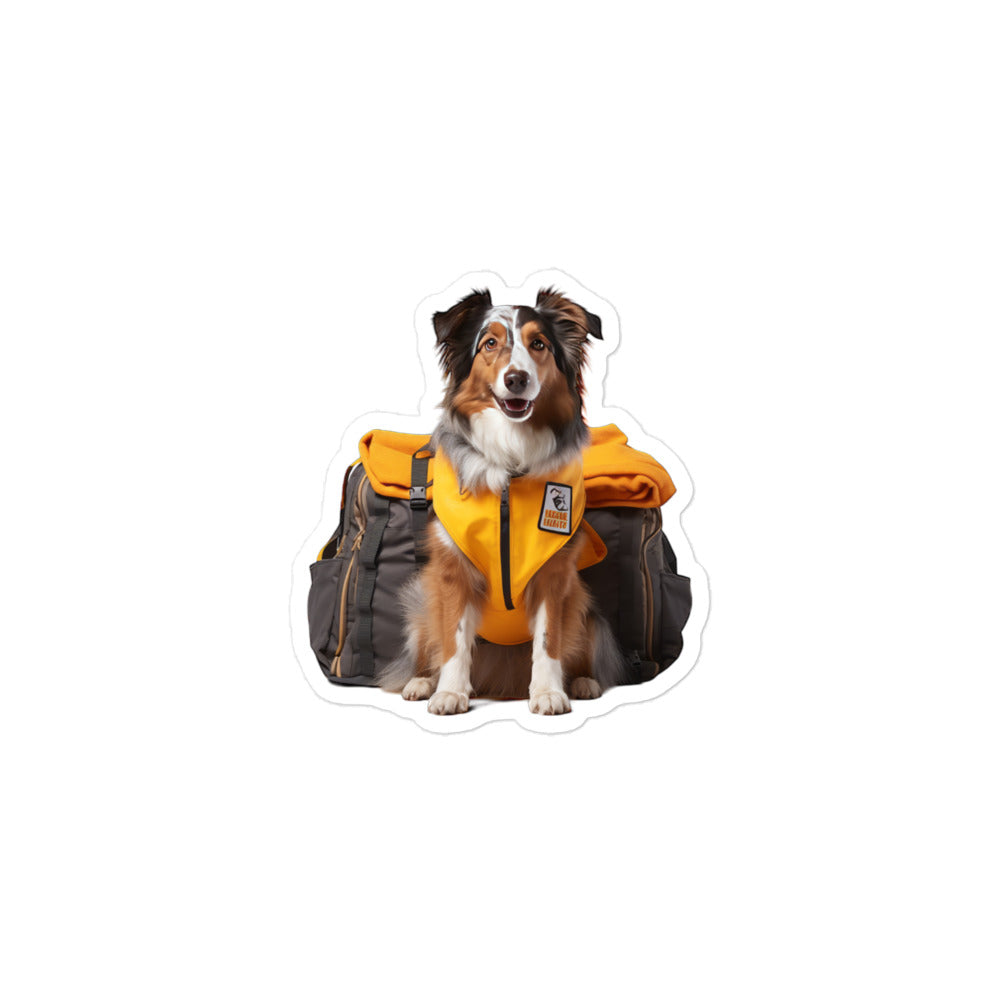 Australian Shepherd Transit Operator Sticker - Stickerfy.ai