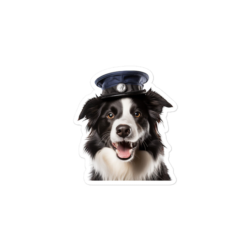Border Collie Transit Operator Sticker - Stickerfy.ai