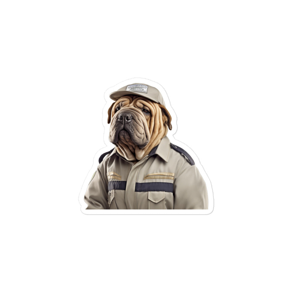 Shar Pei Transit Operator Sticker - Stickerfy.ai
