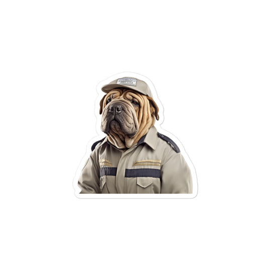 Shar Pei Transit Operator Sticker - Stickerfy.ai