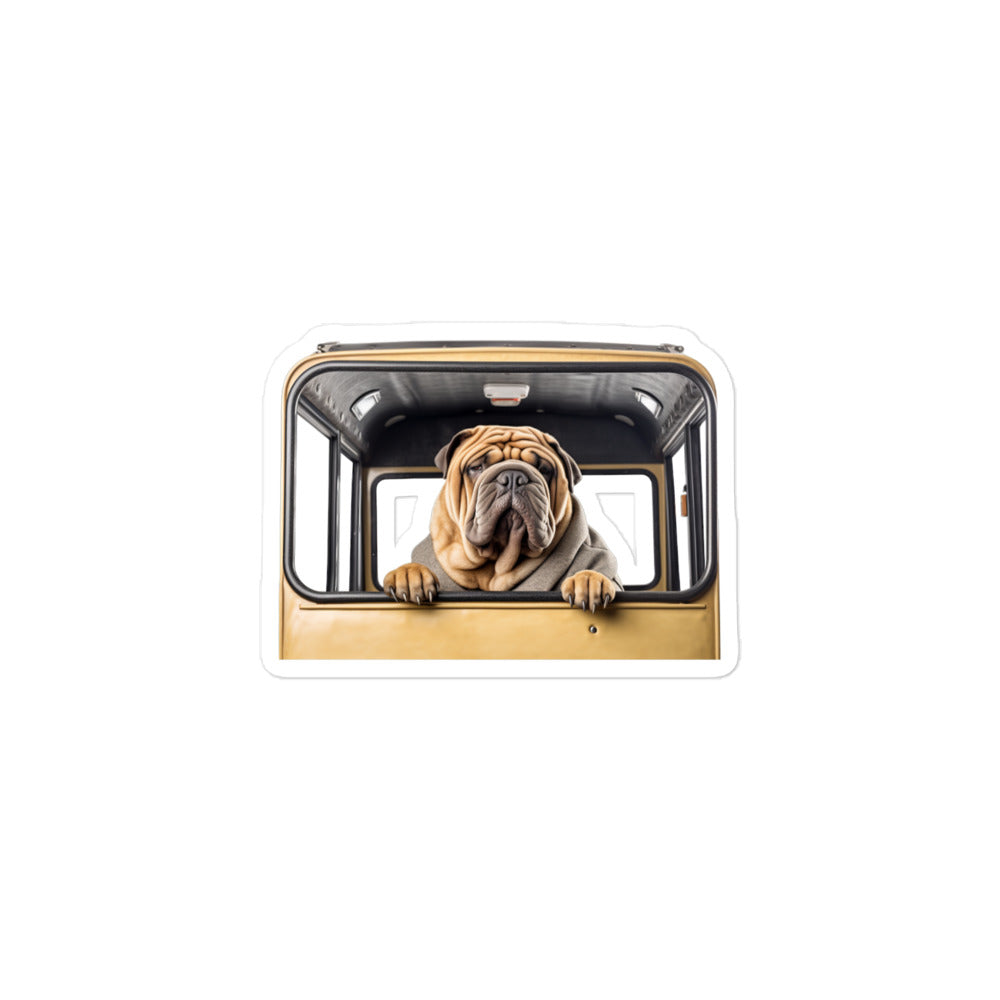 Shar Pei Transit Operator Sticker - Stickerfy.ai