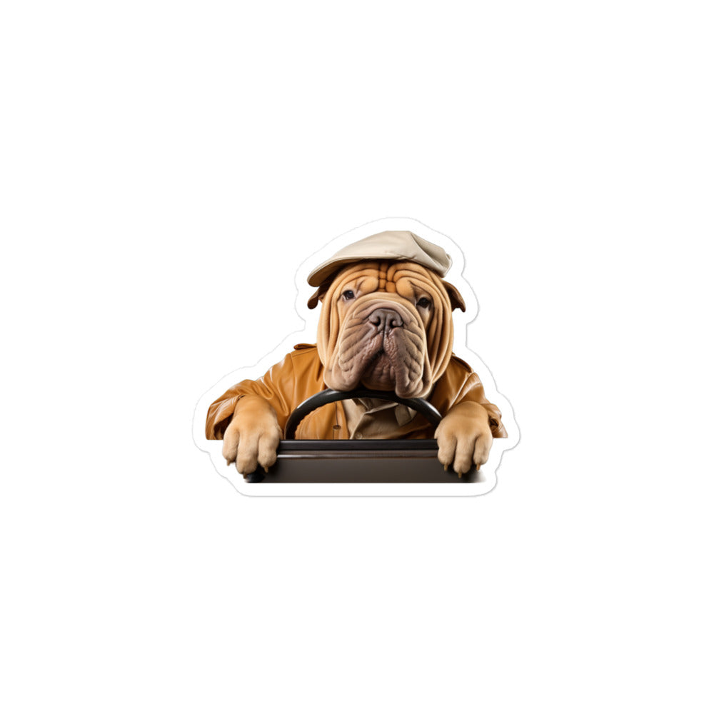 Shar Pei Transit Operator Sticker - Stickerfy.ai