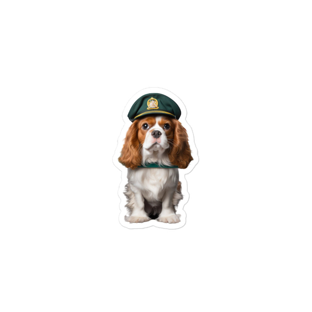 Cavalier King Charles Spaniel Transit Operator Sticker - Stickerfy.ai