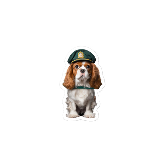 Cavalier King Charles Spaniel Transit Operator Sticker - Stickerfy.ai