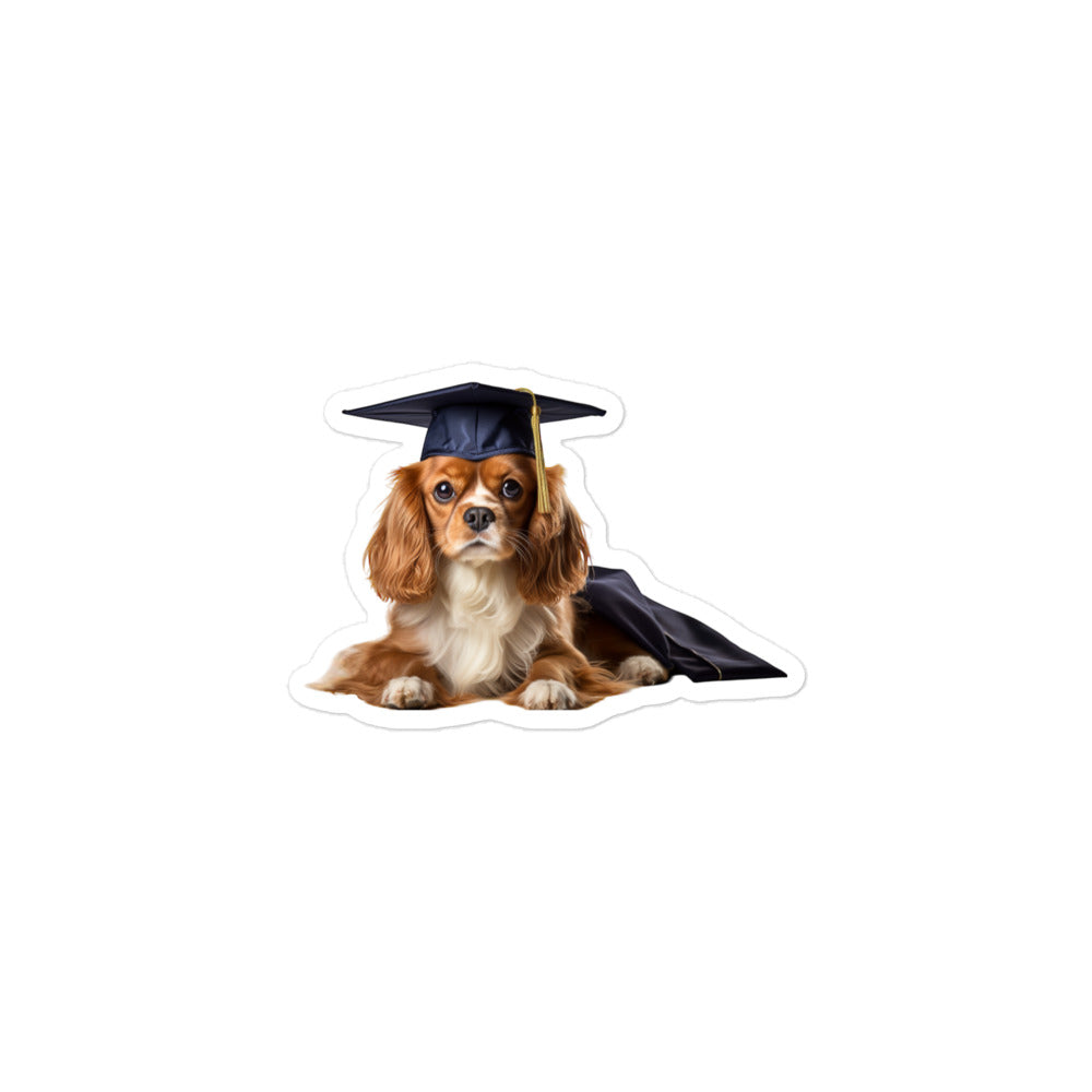 Cavalier King Charles Spaniel Student Sticker - Stickerfy.ai