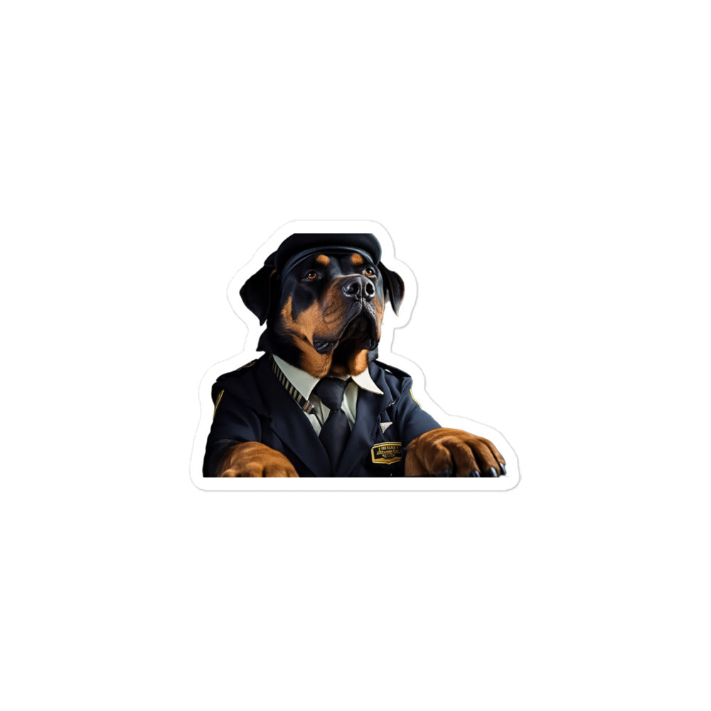 Rottweiler Transit Operator Sticker - Stickerfy.ai