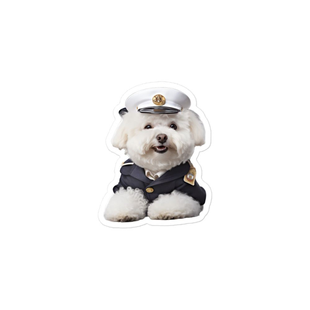 Bichon Frise Transit Operator Sticker - Stickerfy.ai