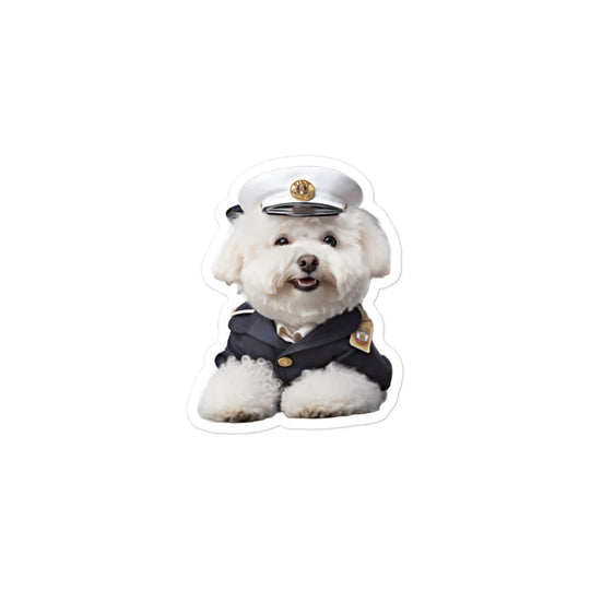 Bichon Frise Transit Operator Sticker - Stickerfy.ai