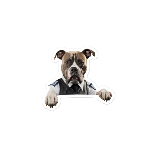 American Staffordshire Terrier Transit Operator Sticker - Stickerfy.ai