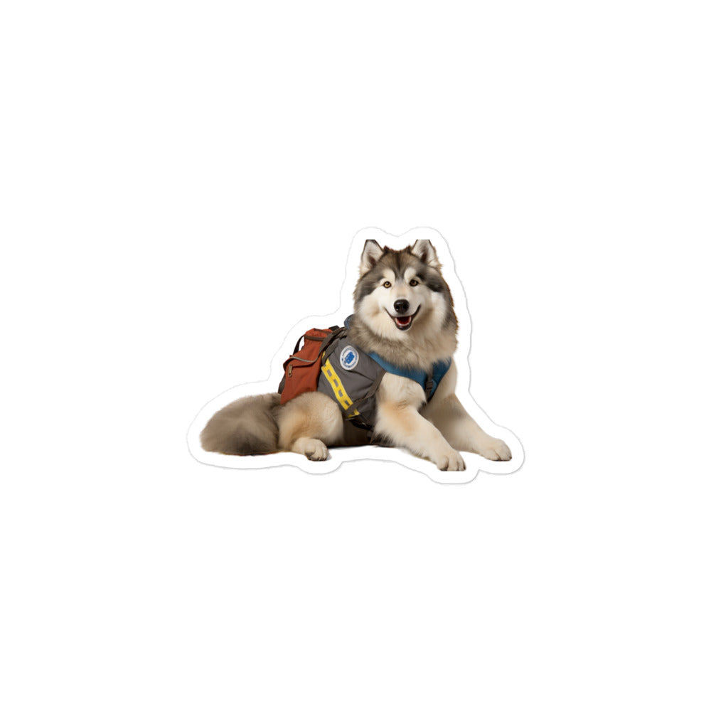 Alaskan Malamute Transit Operator Sticker - Stickerfy.ai
