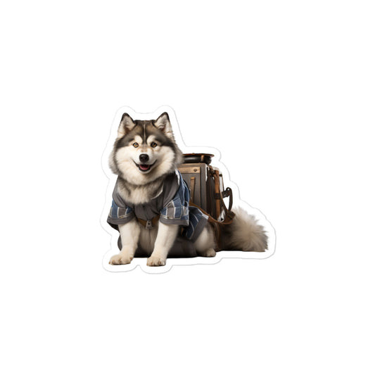 Alaskan Malamute Transit Operator Sticker - Stickerfy.ai