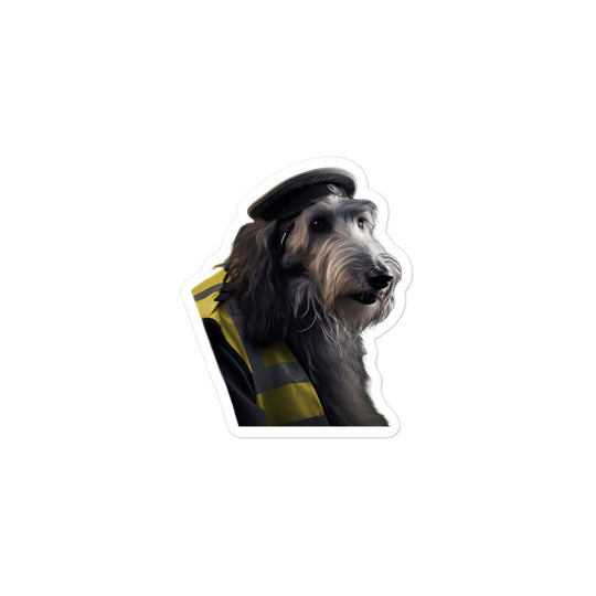 Scottish Deerhound Transit Operator Sticker - Stickerfy.ai