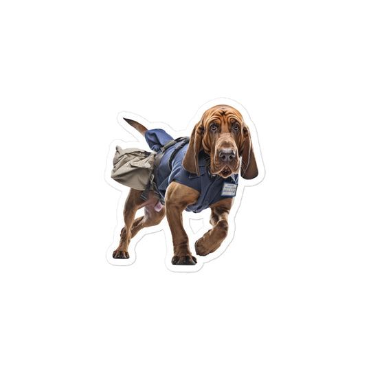 Bloodhound Mail Carrier Sticker - Stickerfy.ai