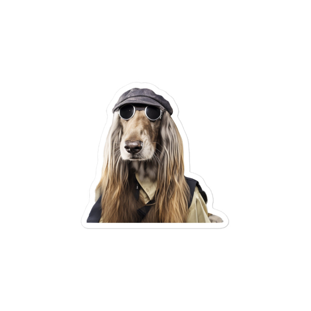 Afghan Hound Transit Operator Sticker - Stickerfy.ai
