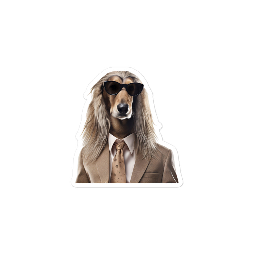 Afghan Hound Sales Consultant Sticker - Stickerfy.ai