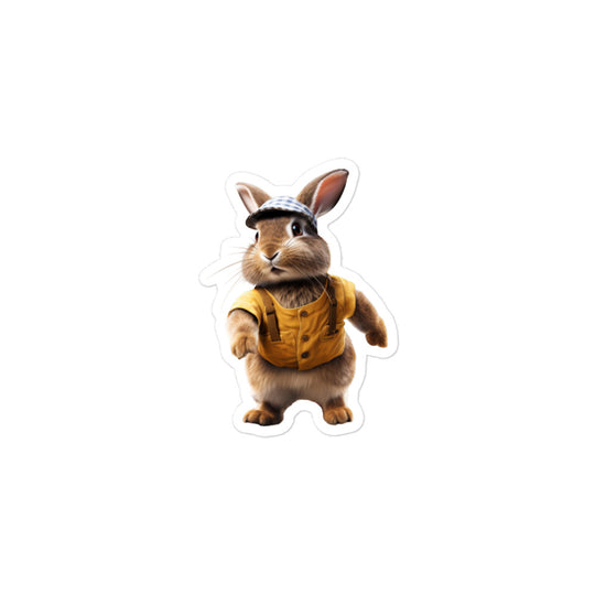 American Transit Operator Bunny Sticker - Stickerfy.ai