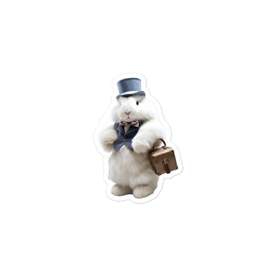 Angora Transit Operator Bunny Sticker - Stickerfy.ai