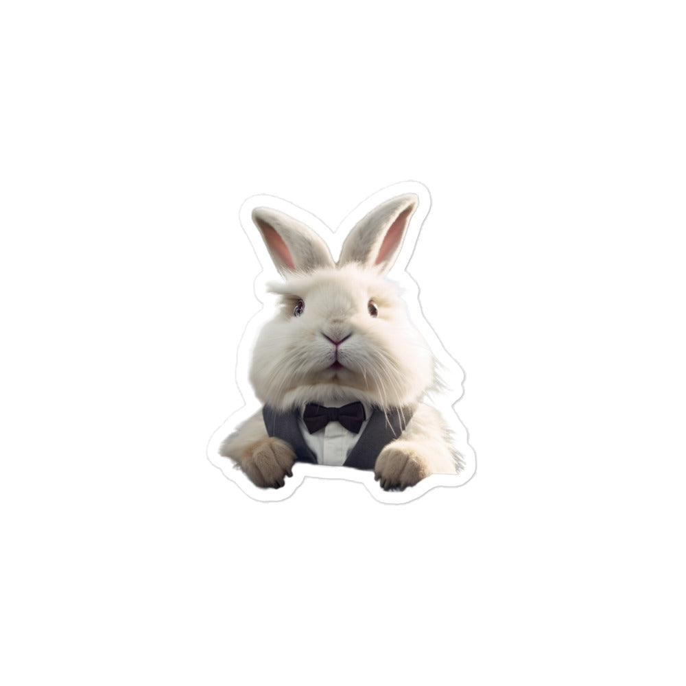 Angora Transit Operator Bunny Sticker - Stickerfy.ai