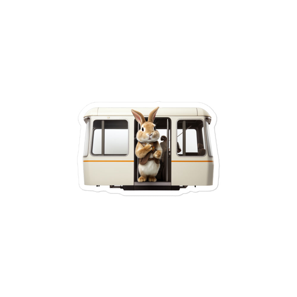Cinnamon Transit Operator Bunny Sticker - Stickerfy.ai