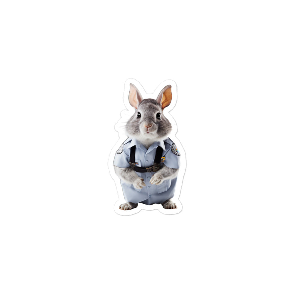 Chinchilla Transit Operator Bunny Sticker - Stickerfy.ai