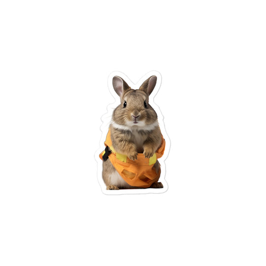 Chinchilla Contractor Bunny Sticker - Stickerfy.ai