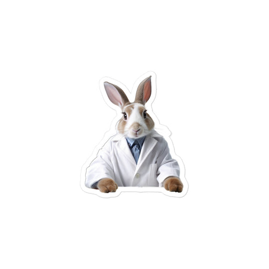 Dutch Knowledgeable Pharmacist Bunny Sticker - Stickerfy.ai