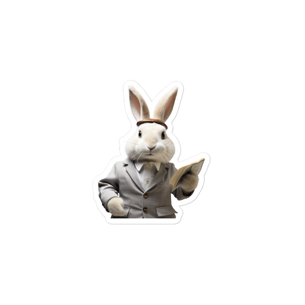 English Spot Transit Operator Bunny Sticker - Stickerfy.ai
