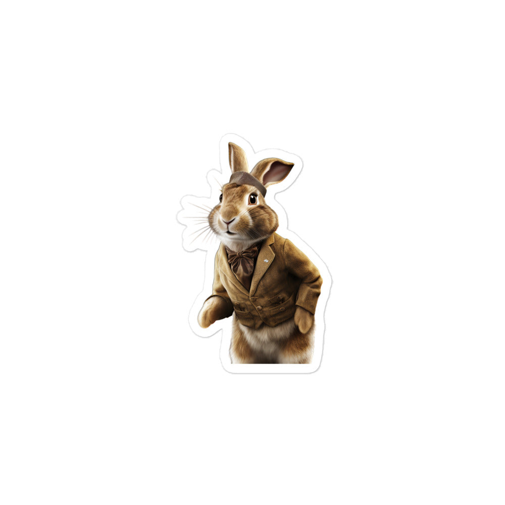 Flemish Giant Transit Operator Bunny Sticker - Stickerfy.ai
