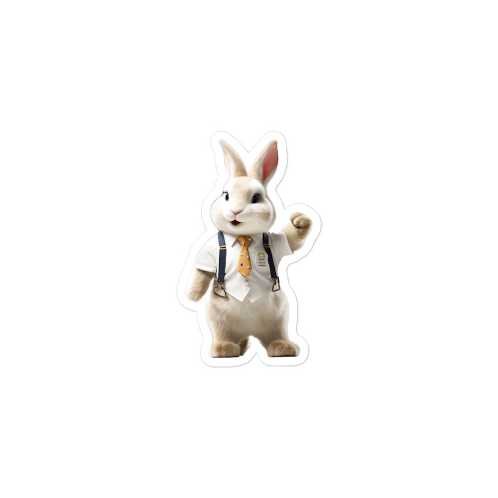 Florida White Transit Operator Bunny Sticker - Stickerfy.ai