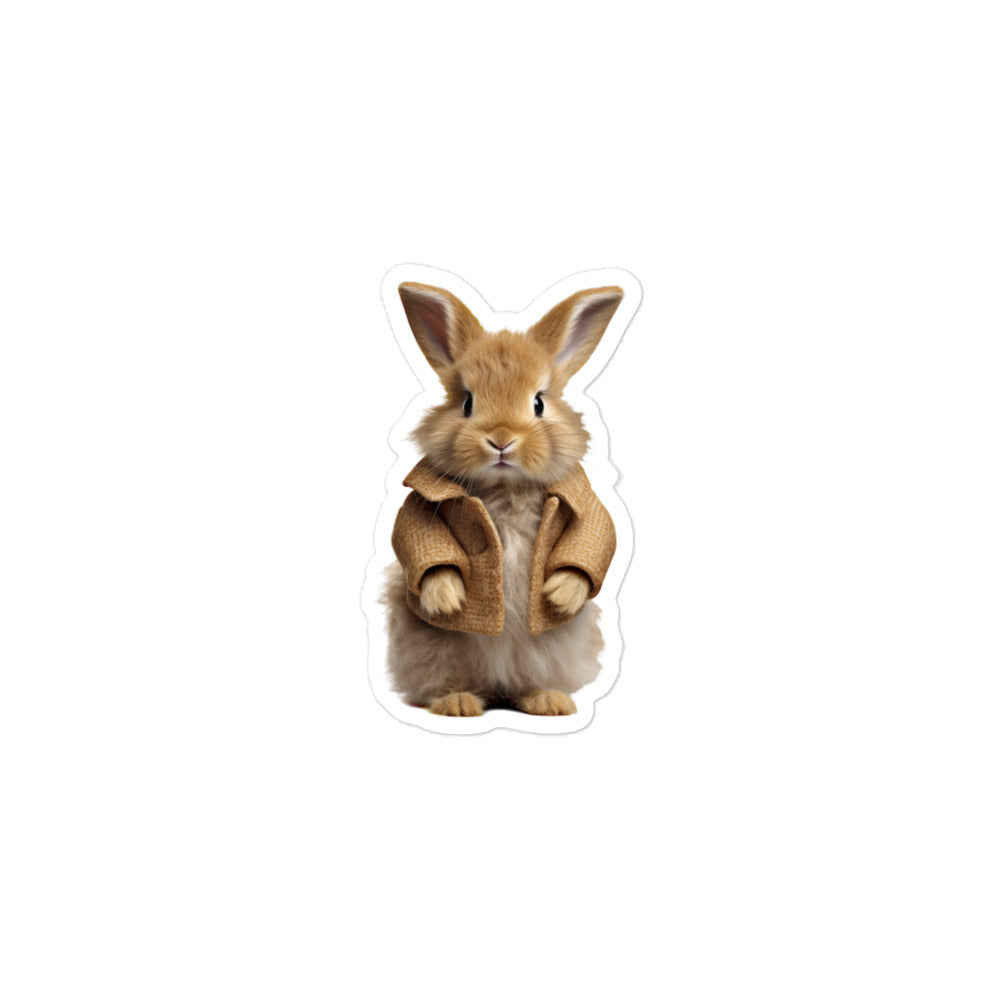 Jersey Wooly Persuasive Sales Bunny Sticker - Stickerfy.ai