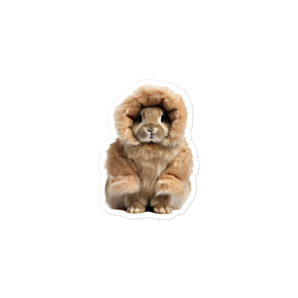 Jersey Wooly Persuasive Sales Bunny Sticker - Stickerfy.ai