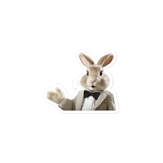 Jersey Wooly Welcoming Hotel Bunny Sticker - Stickerfy.ai