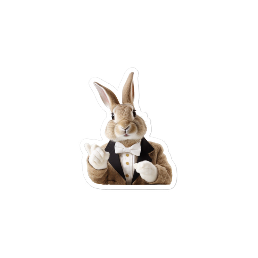 Jersey Wooly Welcoming Hotel Bunny Sticker - Stickerfy.ai